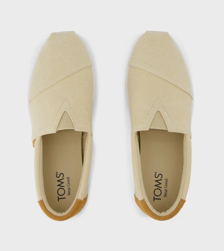 TOMS  Alp FWD Almond Herringbone Canvas for Men | Best Price UAE